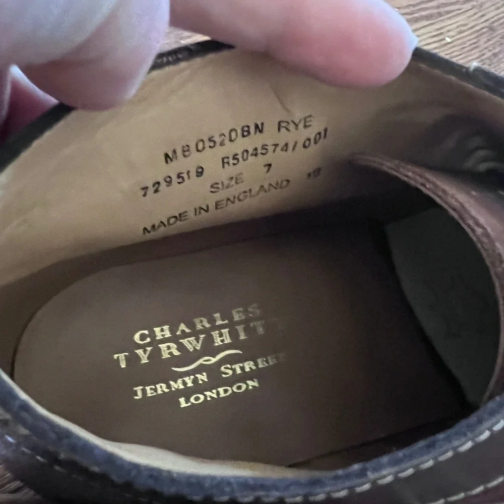 Charles Tyrwhitt Rye Brown Suede Leather Chukka Boots Made in England‎ Mens 7